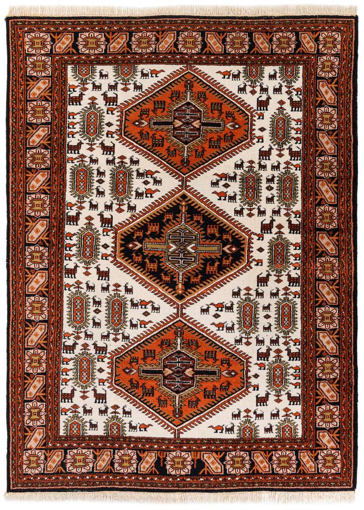 6' 8 x 10' Hand Knotted Shiraz Wool Rug