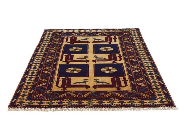 Detail image of 3' 10 x 5' 3 Hand Knotted Shirvan Rug