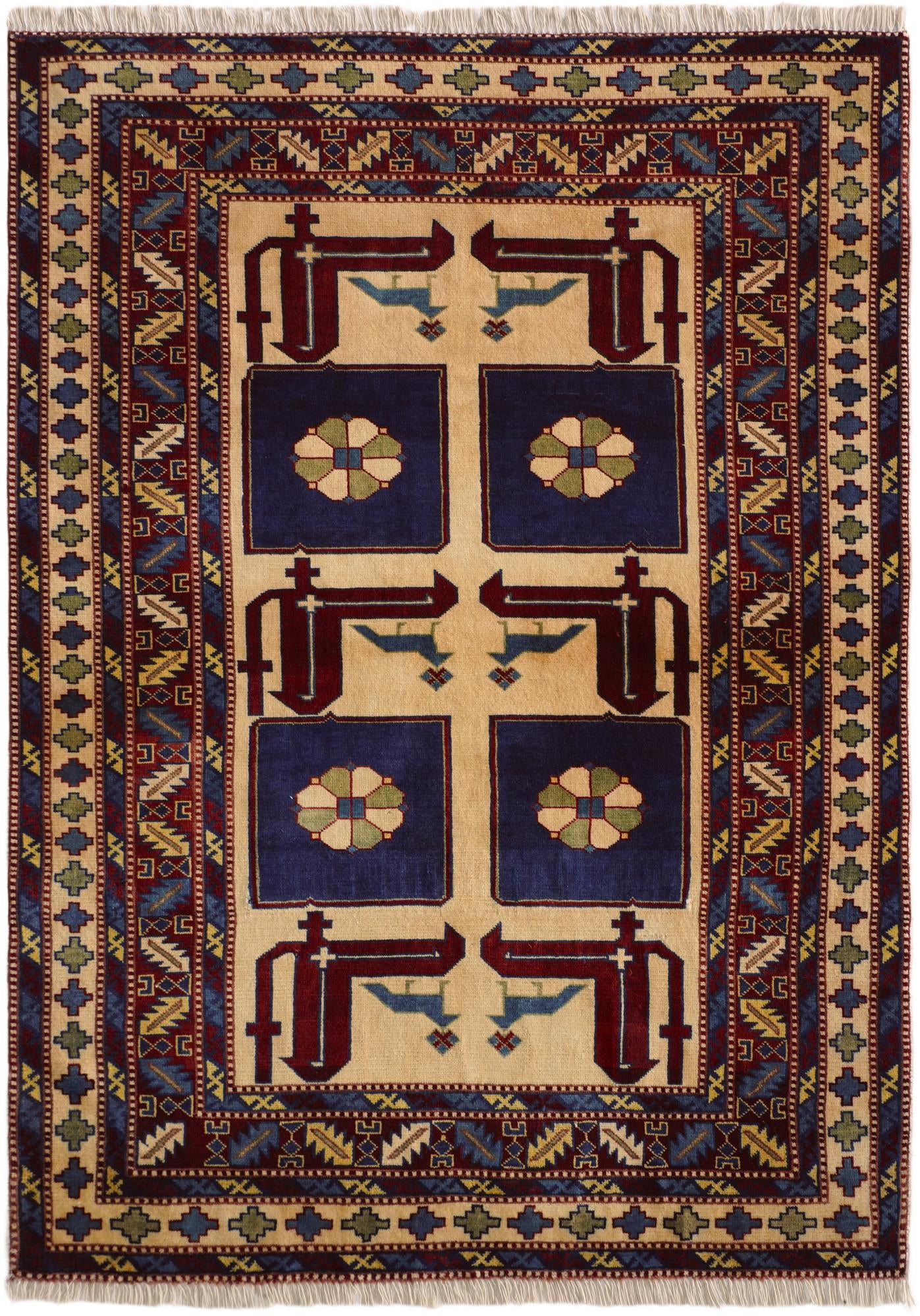 3' 10 x 5' 3 Hand Knotted Shirvan Rug
