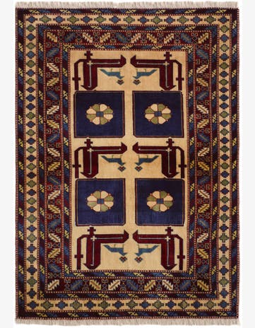 3' 10 x 5' 3 Hand Knotted Shirvan Rug