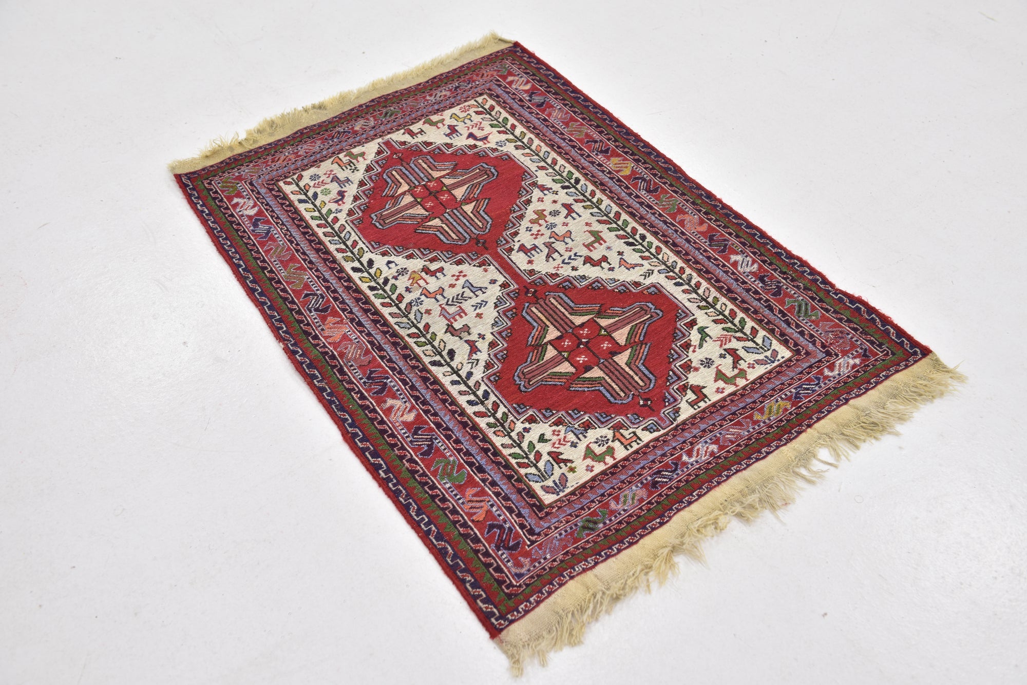2' 4 x 3' 5 Hand Woven Sirjan Wool Rug