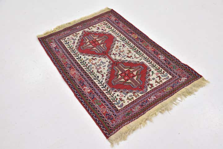 2' 4 x 3' 5 Hand Woven Sirjan Wool Rug