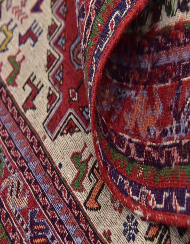 Detail image of 2' 4 x 3' 5 Hand Woven Sirjan Wool Rug