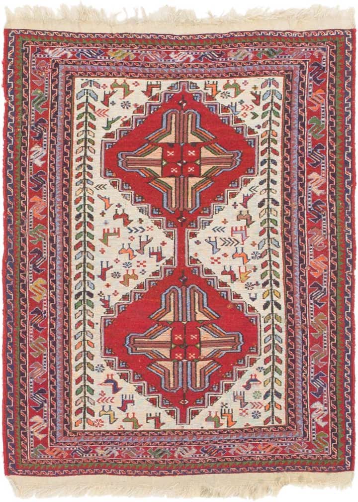 2' 4 x 3' 5 Hand Woven Sirjan Wool Rug