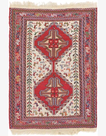 2' 4 x 3' 5 Hand Woven Sirjan Wool Rug