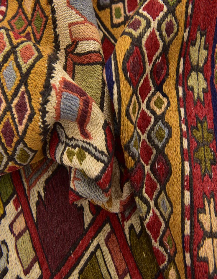 Detail image of 9' x 12' 8  Hand Knotted Sumak Oriental Wool Rug