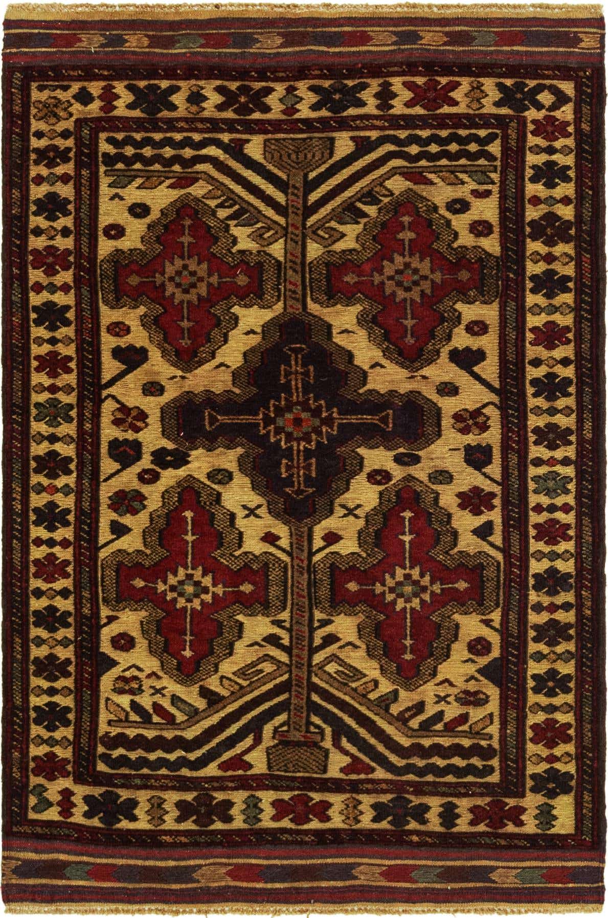 2' 8 x 4' 3 Hand Knotted Sumak Wool Rug