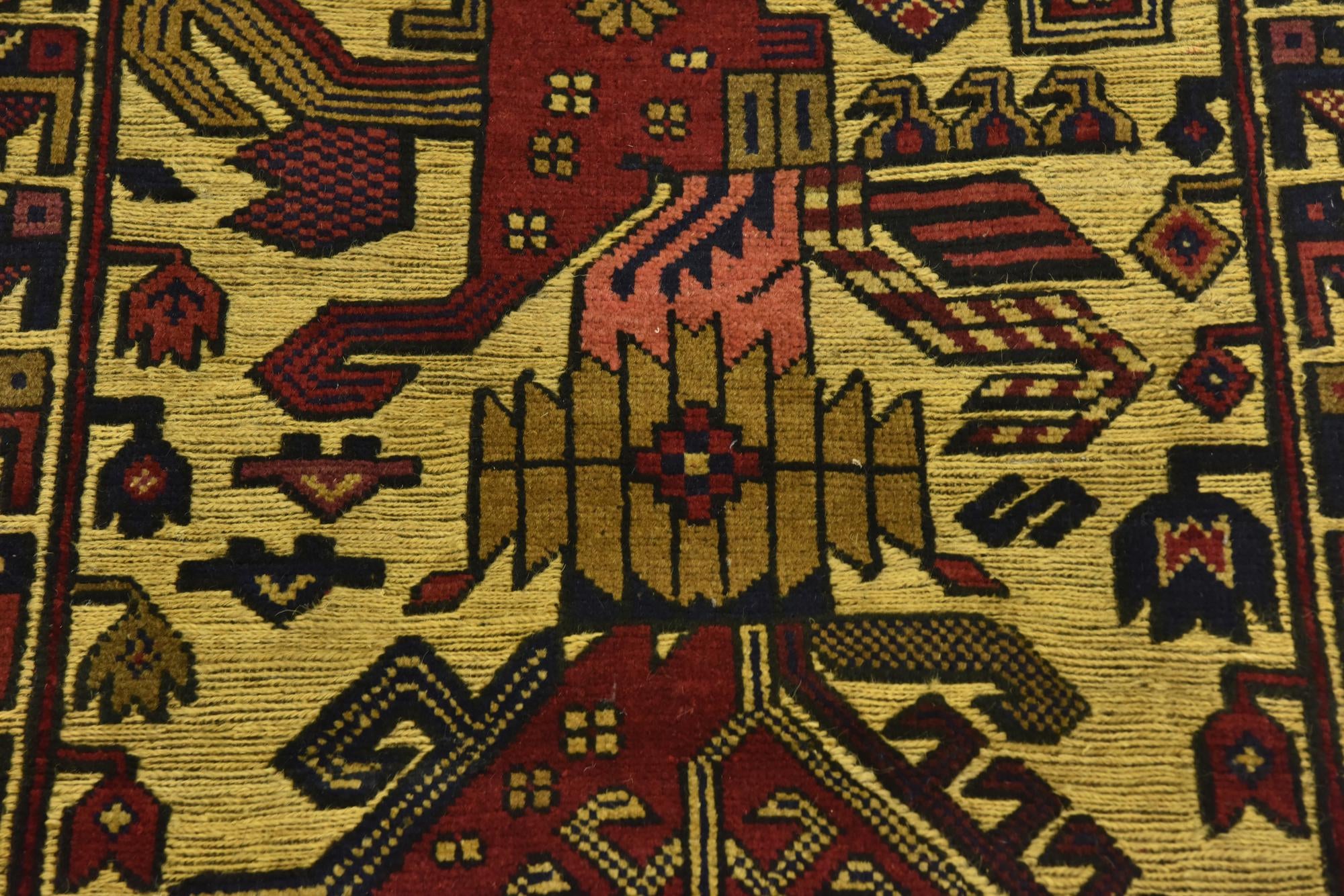 2' 10 x 5' Hand Knotted Sumak Wool Rug