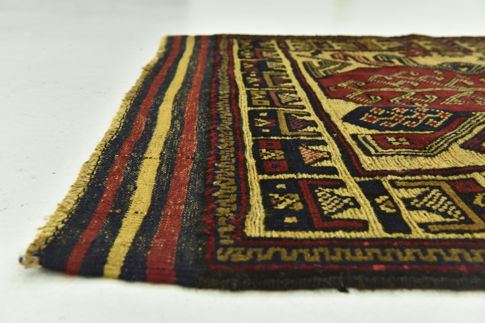 2' 10 x 5' Hand Knotted Sumak Wool Rug