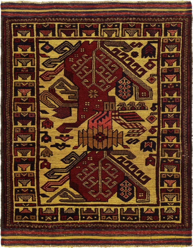 Detail image of 2' 10 x 5' Hand Knotted Sumak Wool Rug