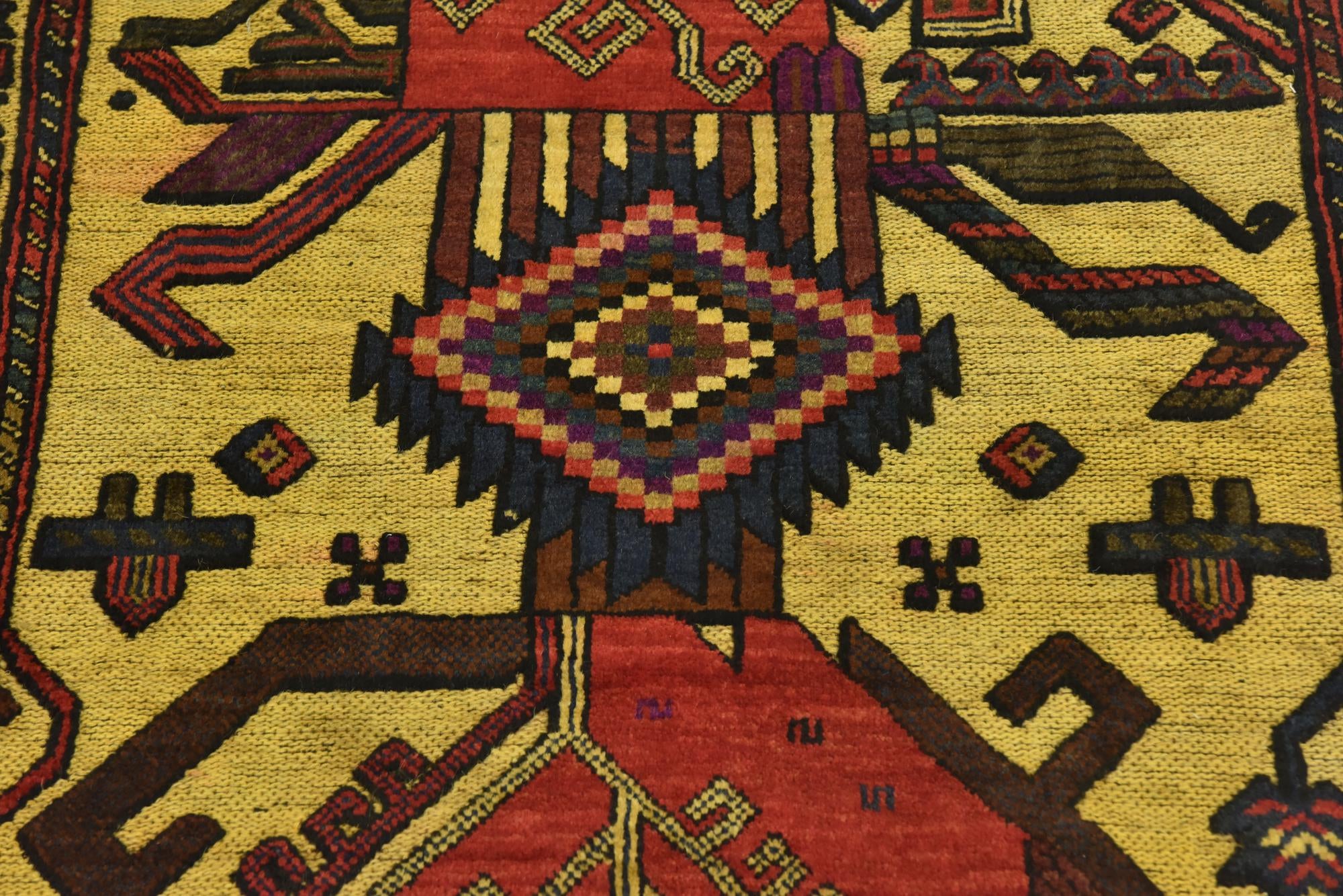 2' 10 x 4' 6 Hand Knotted Sumak Wool Rug