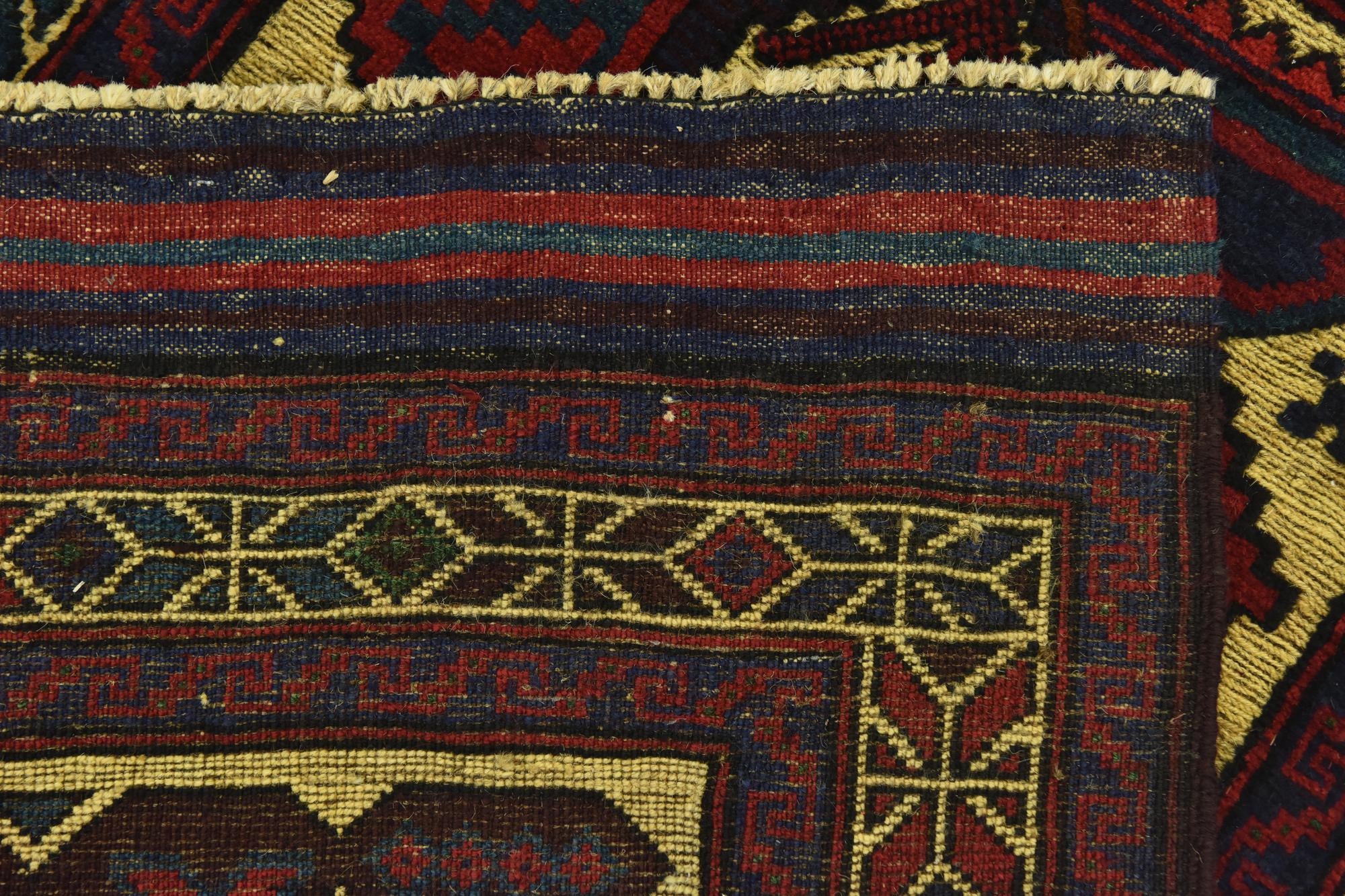2' 7 x 4' 5 Hand Knotted Sumak Wool Rug