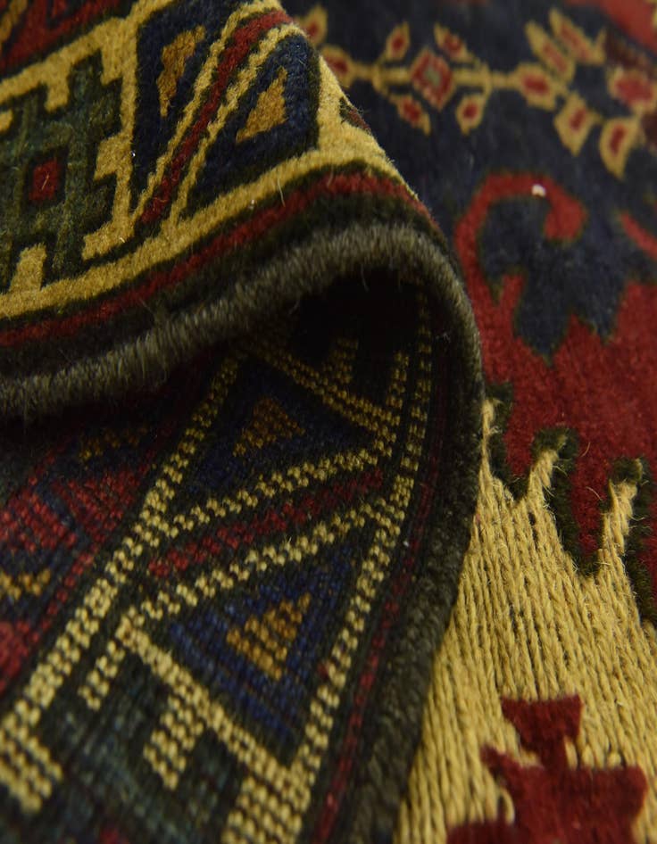 Detail image of 2' 10 x 4' 5  Hand Knotted Sumak Wool Rug