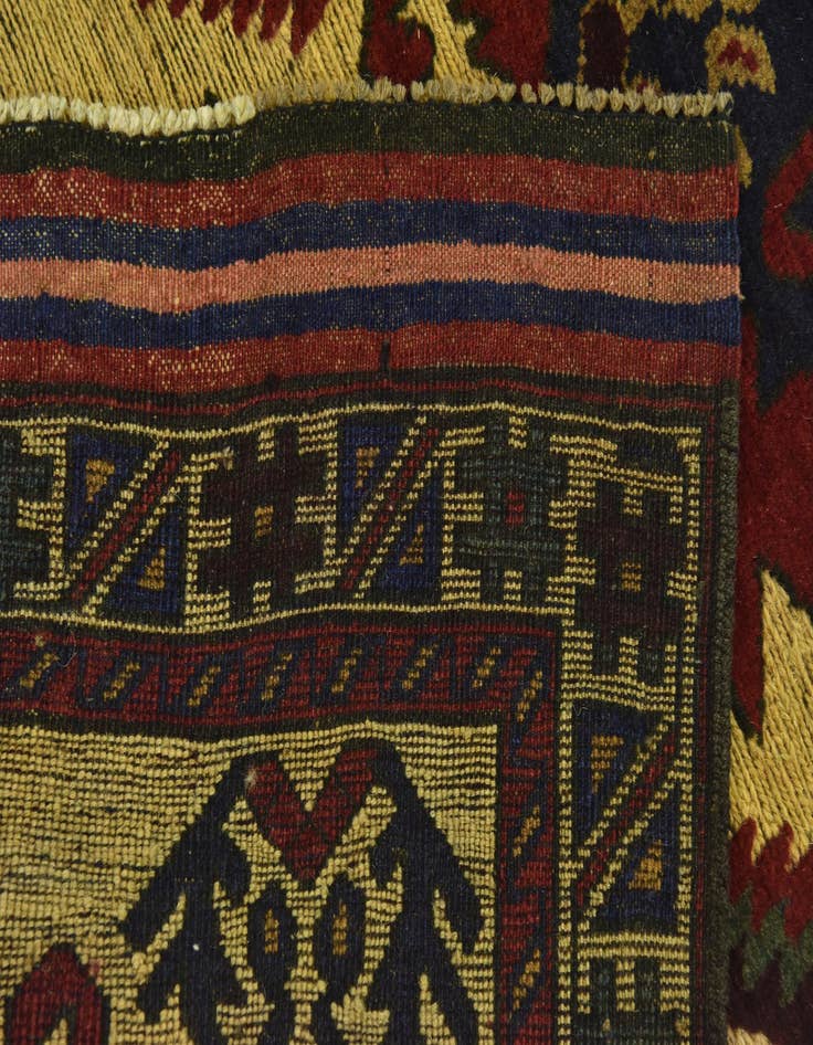 Detail image of 2' 10 x 4' 5  Hand Knotted Sumak Wool Rug