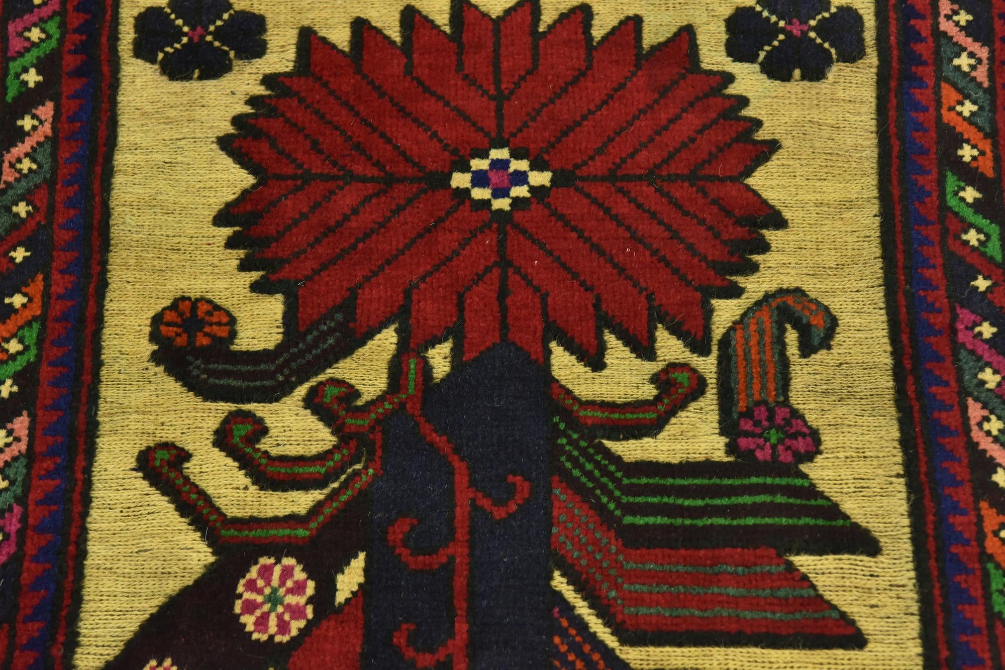 2' 10 x 4' 9 Hand Knotted Sumak Wool Rug