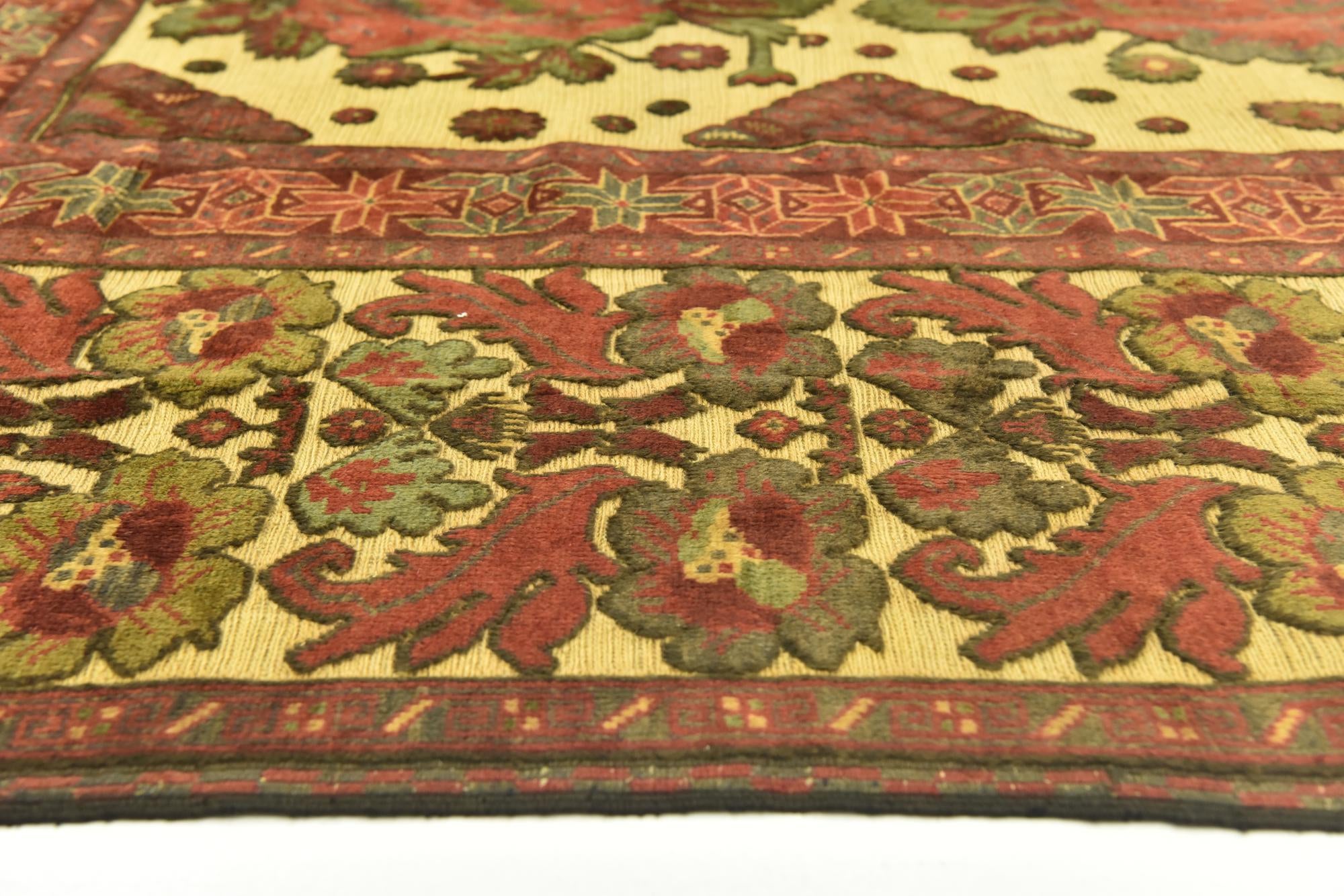 6' 5 x 9' 4 Hand Knotted Sumak Wool Rug