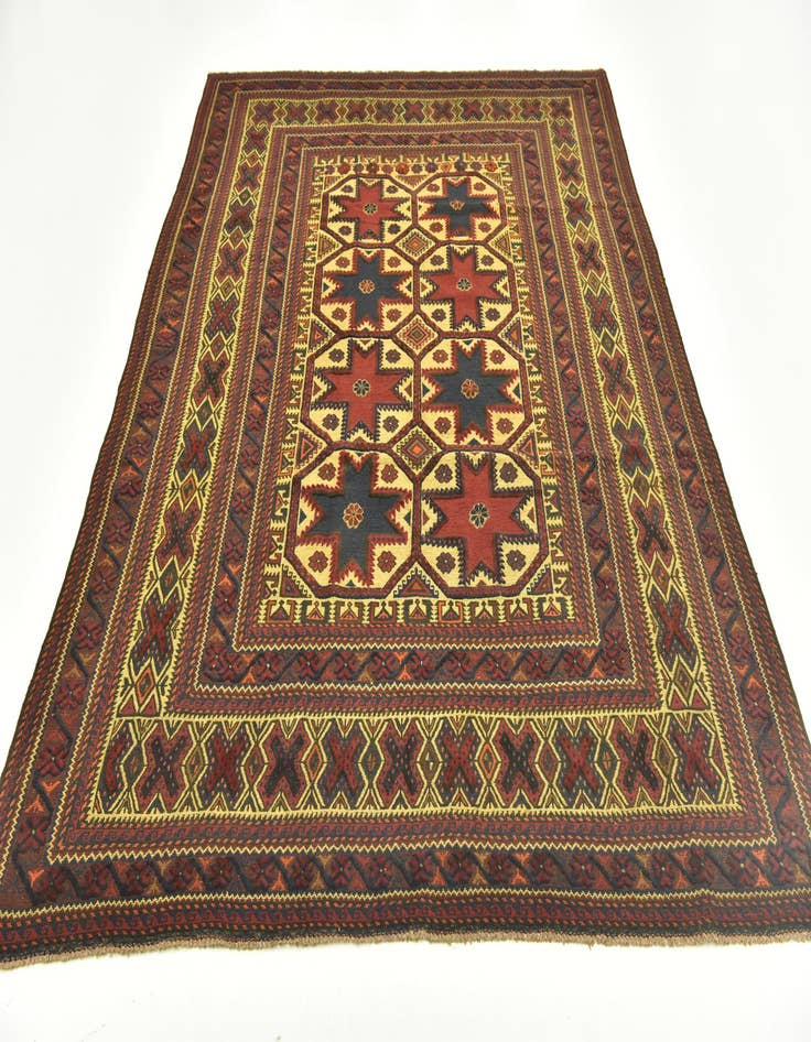 Detail image of 6' 4 x 8' 10 Hand Knotted Sumak Wool Rug