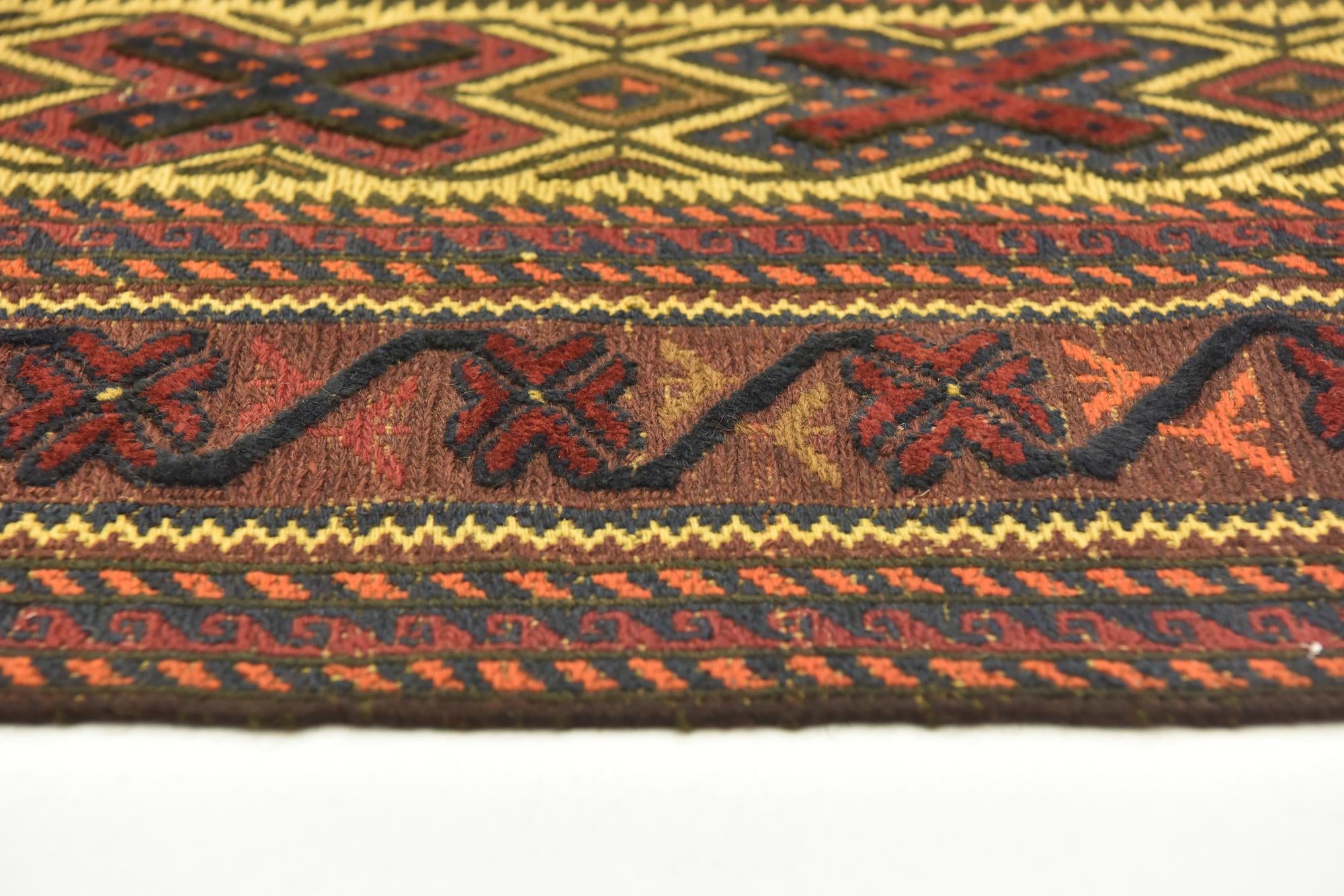 6' 4 x 8' 10 Hand Knotted Sumak Wool Rug