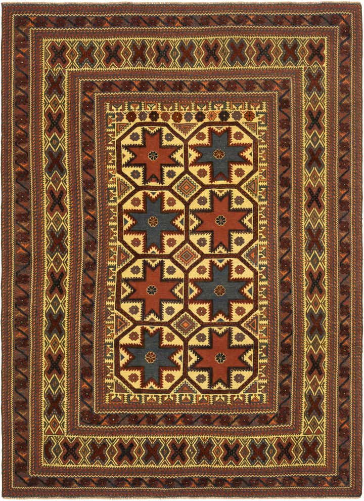 6' 4 x 8' 10 Hand Knotted Sumak Wool Rug