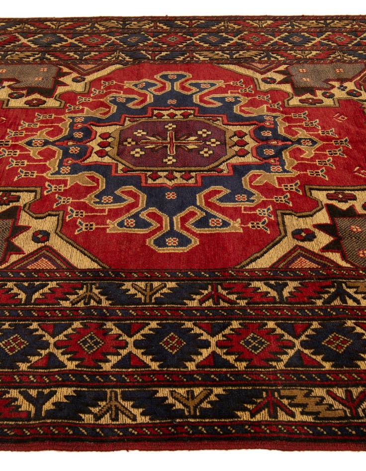 Detail image of 6' 2 x 9' 9  Hand Knotted Sumak Wool Rug