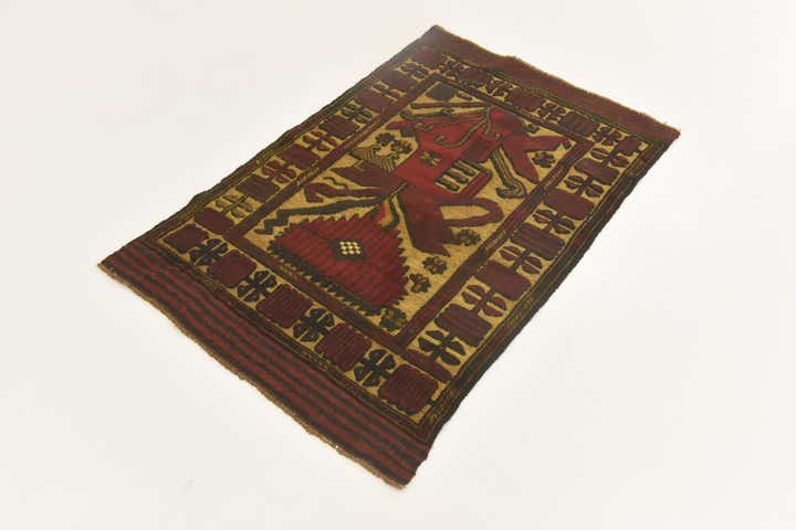 3' x 4' 10 Hand Knotted Sumak Wool Rug