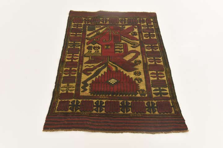3' x 4' 10 Hand Knotted Sumak Wool Rug