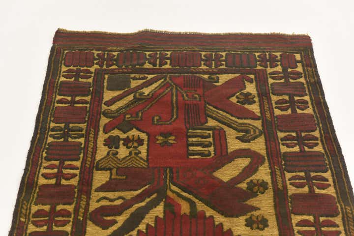 3' x 4' 10 Hand Knotted Sumak Wool Rug