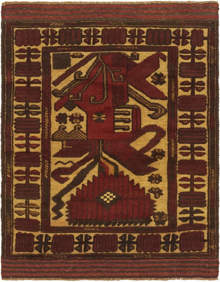 Detail image of 3' x 4' 10 Hand Knotted Sumak Wool Rug