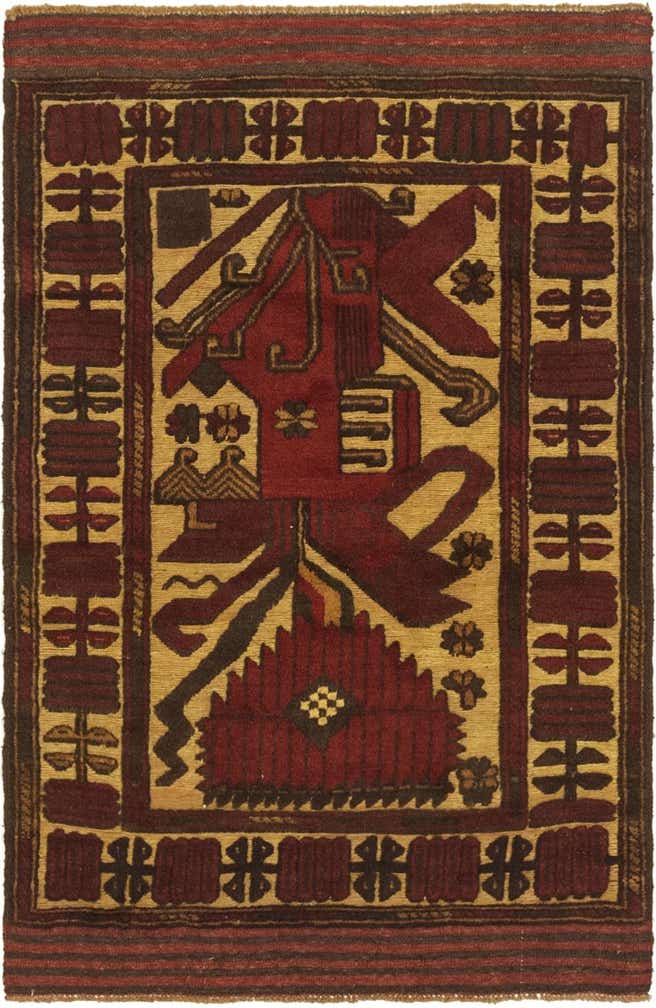 3' x 4' 10 Hand Knotted Sumak Wool Rug