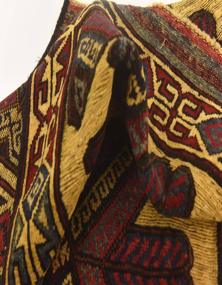 Detail image of 2' 9 x 4' 5  Hand Knotted Sumak Wool Rug