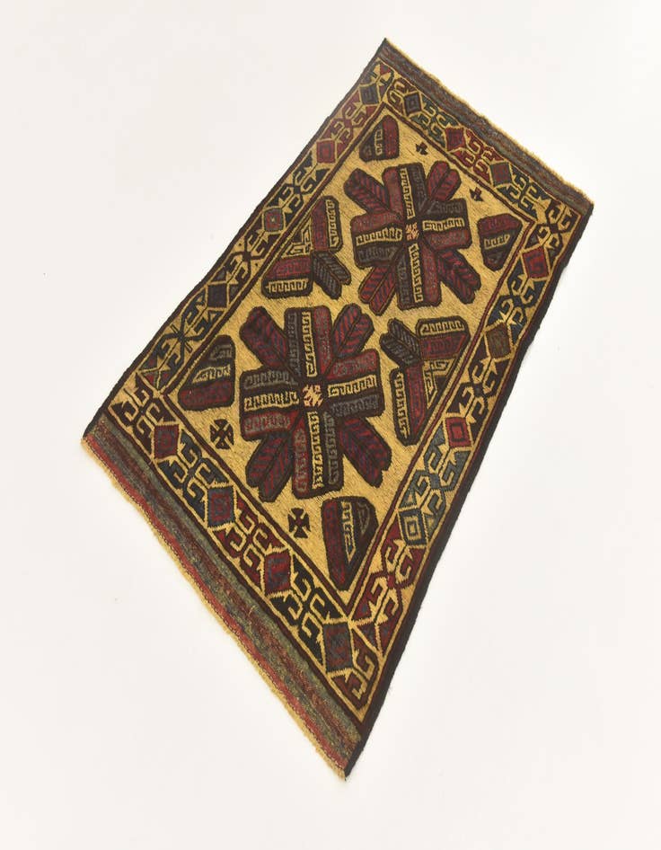 Detail image of 2' 9 x 4' 5  Hand Knotted Sumak Wool Rug