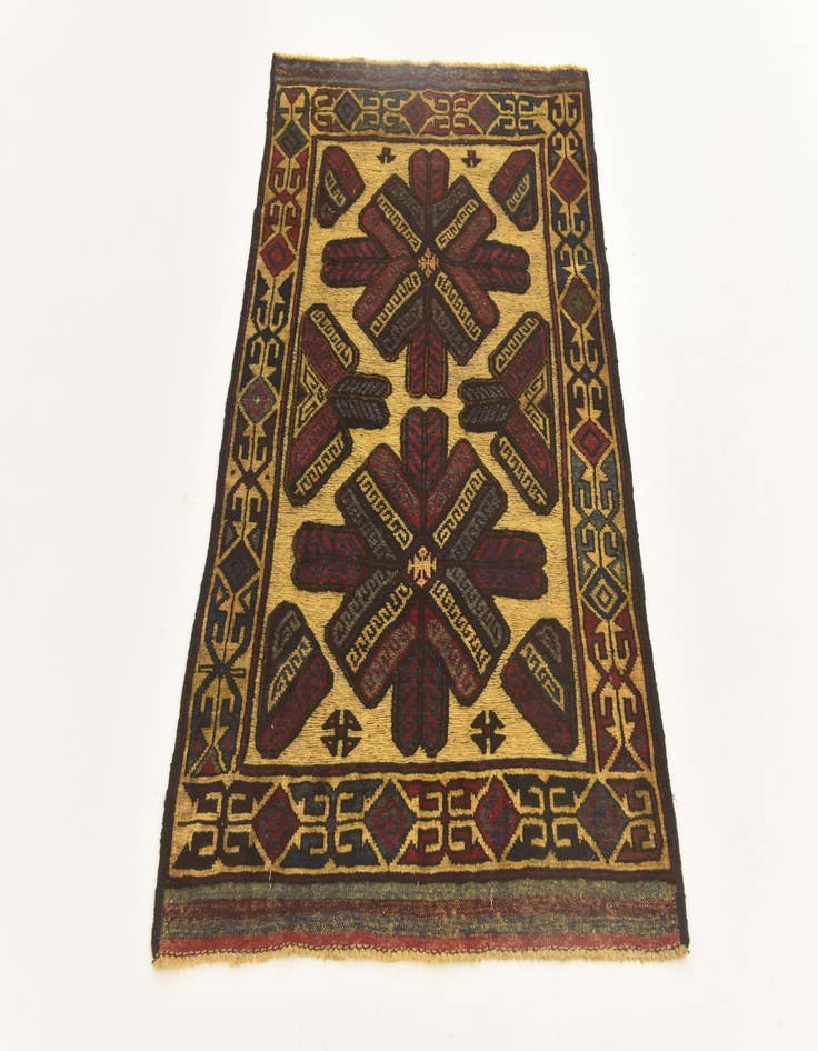 Detail image of 2' 9 x 4' 5  Hand Knotted Sumak Wool Rug