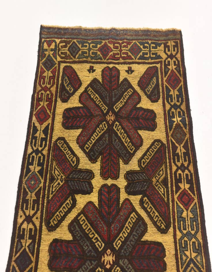 Detail image of 2' 9 x 4' 5  Hand Knotted Sumak Wool Rug