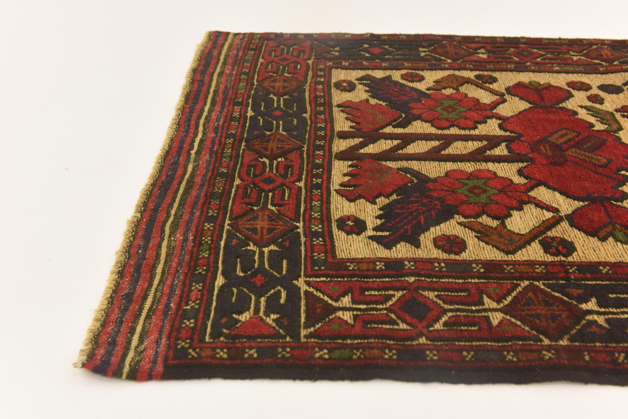 2' 10 x 4' 9 Hand Knotted Sumak Wool Rug