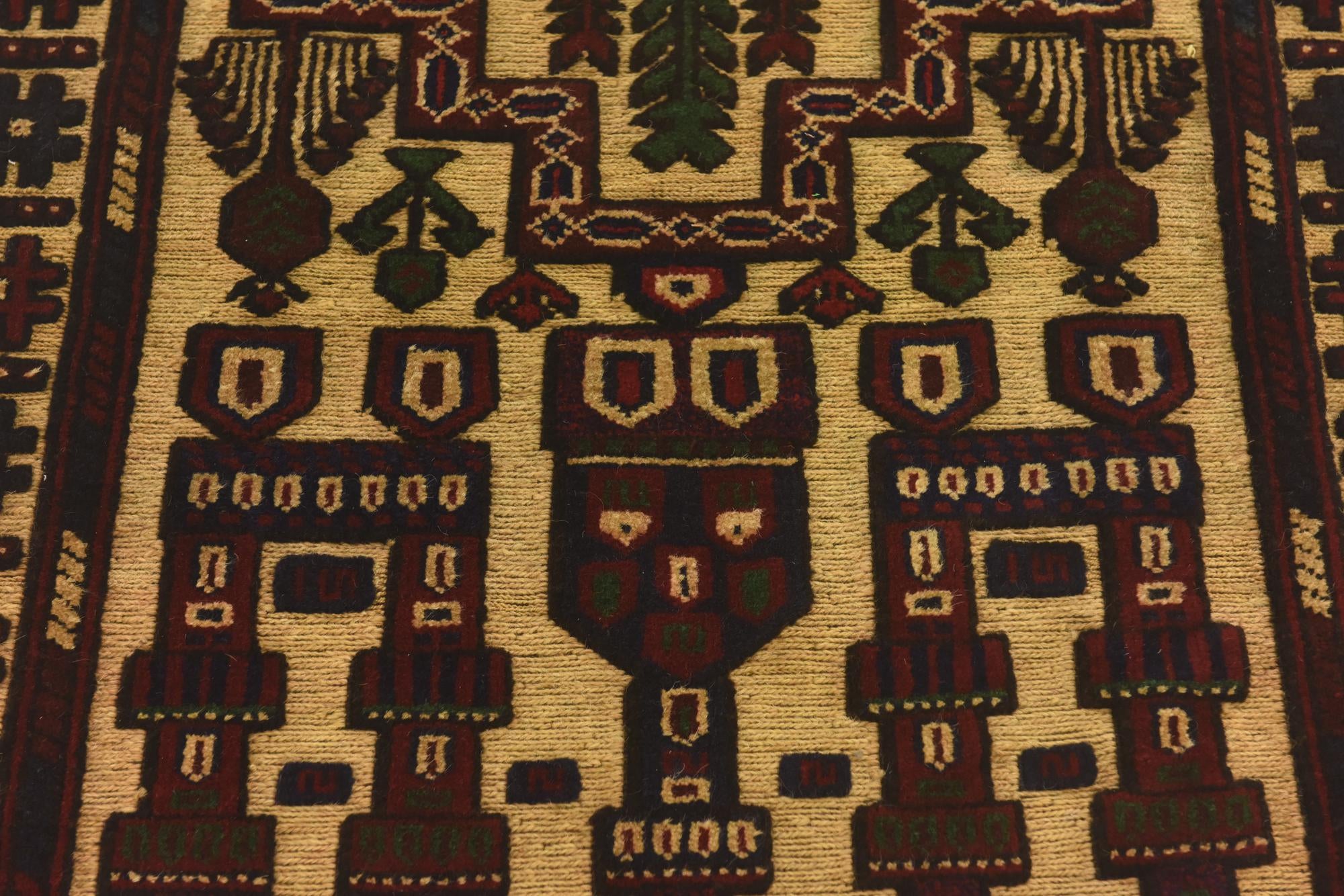 2' 10 x 4' Hand Knotted Sumak Wool Rug