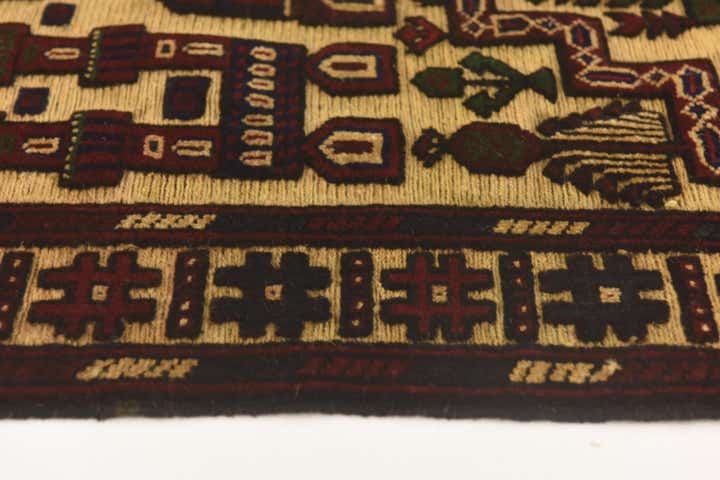 2' 10 x 4' Hand Knotted Sumak Wool Rug