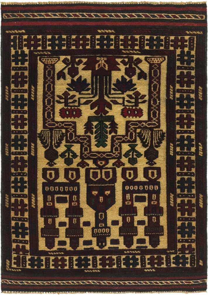 2' 10 x 4' Hand Knotted Sumak Wool Rug