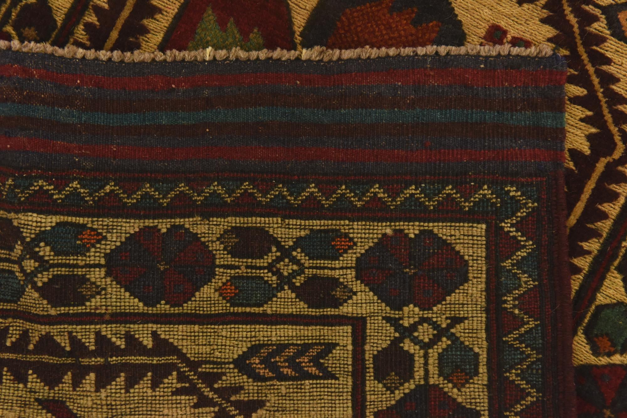 3' x 4' 10 Hand Knotted Sumak Wool Rug