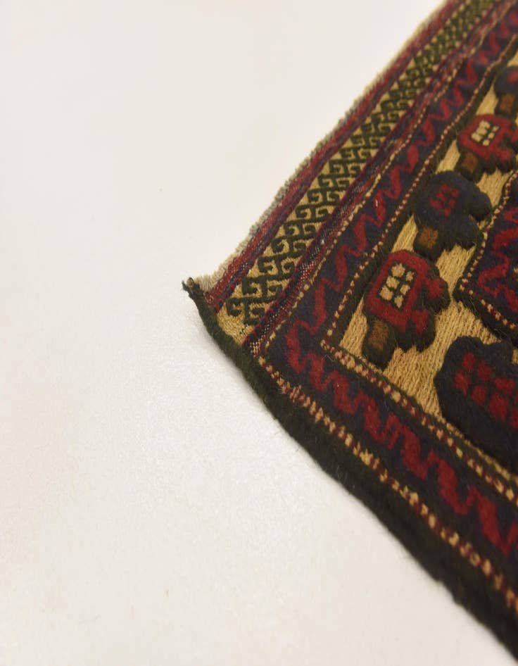 Detail image of 2' 9 x 4' 6  Hand Knotted Sumak Wool Rug