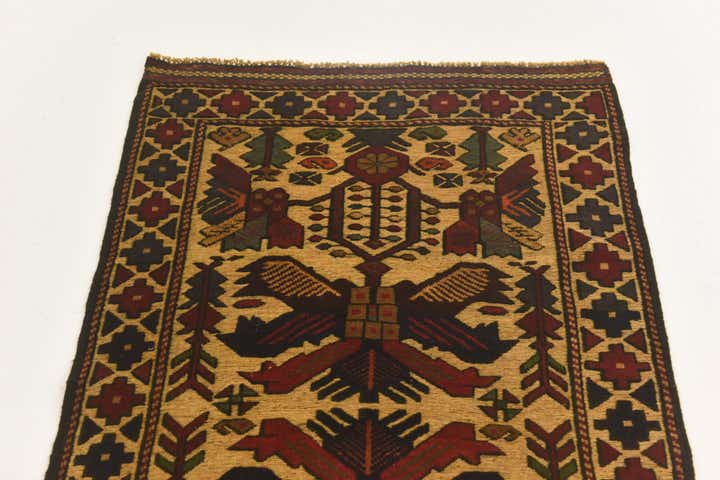 2' 9 x 4' 8 Hand Knotted Sumak Wool Rug