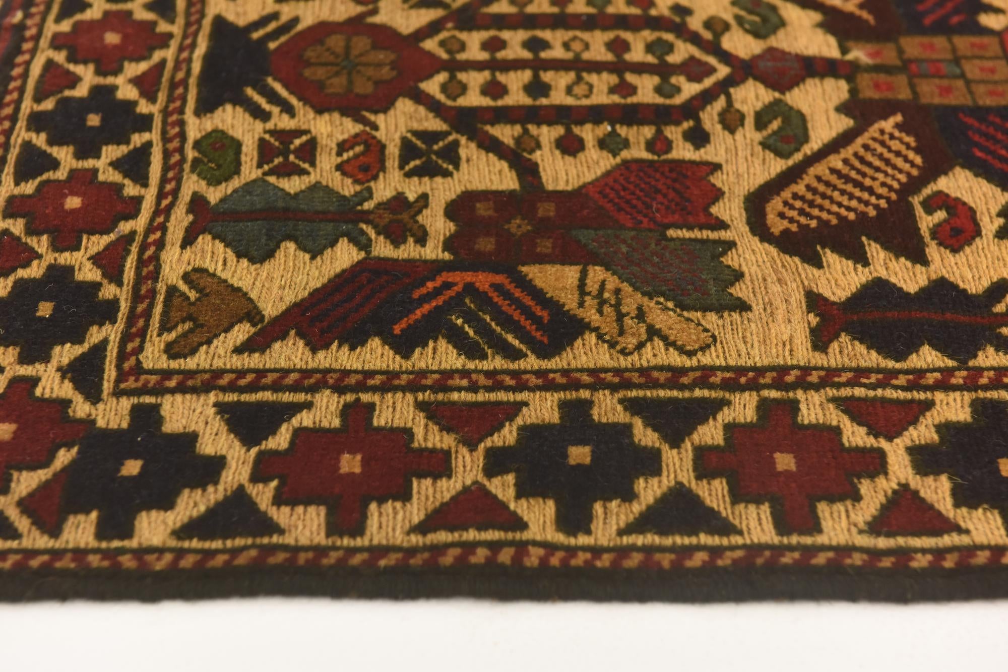 2' 9 x 4' 8 Hand Knotted Sumak Wool Rug