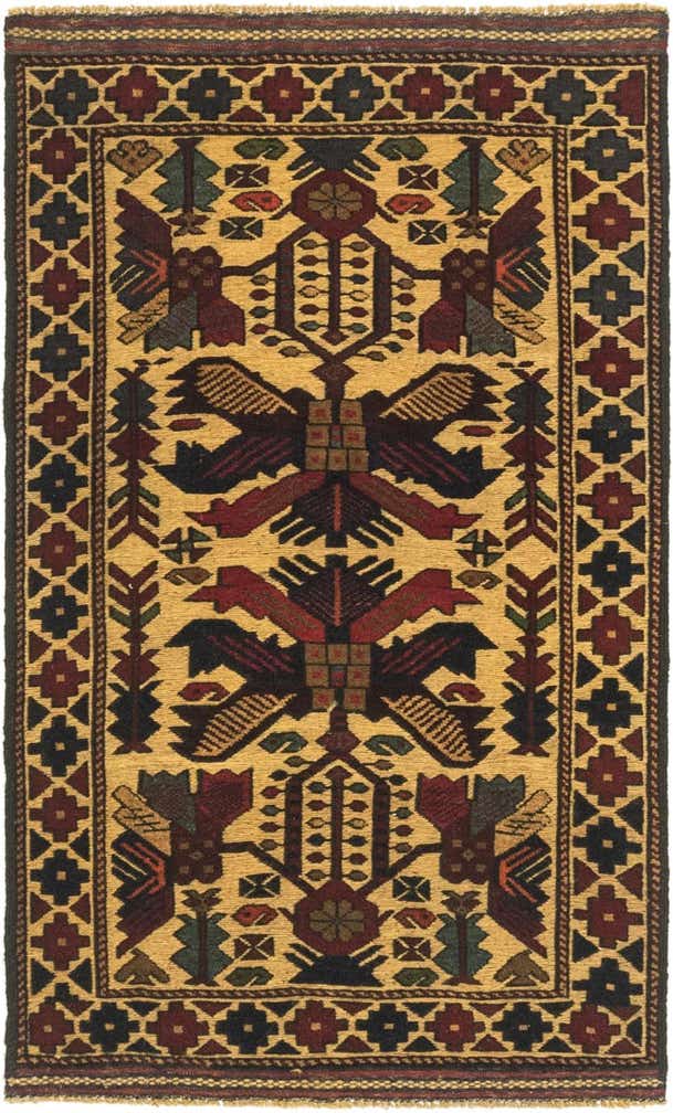 2' 9 x 4' 8 Hand Knotted Sumak Wool Rug