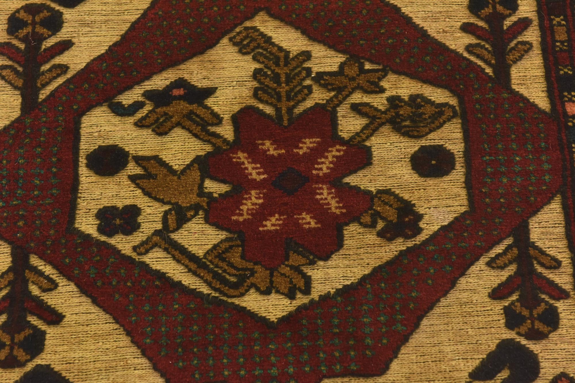 3' x 4' 7 Hand Knotted Sumak Wool Rug