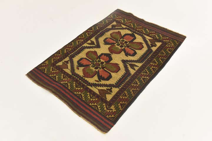 3' x 4' 5 Hand Knotted Sumak Wool Rug