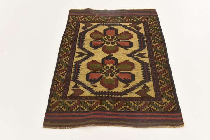 3' x 4' 5 Hand Knotted Sumak Wool Rug