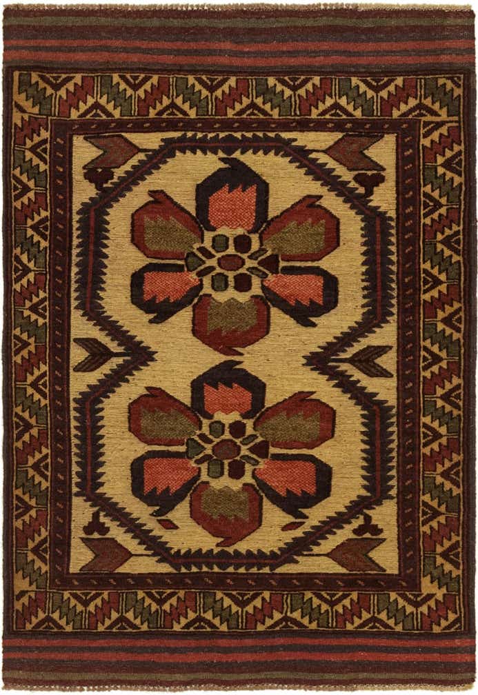 3' x 4' 5 Hand Knotted Sumak Wool Rug