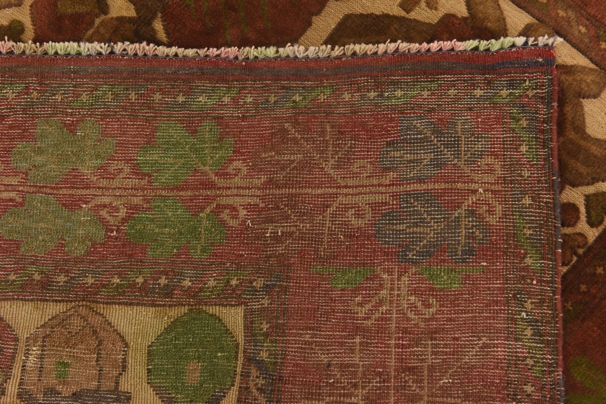 3' 11 x 5' 1 Hand Knotted Sumak Wool Rug