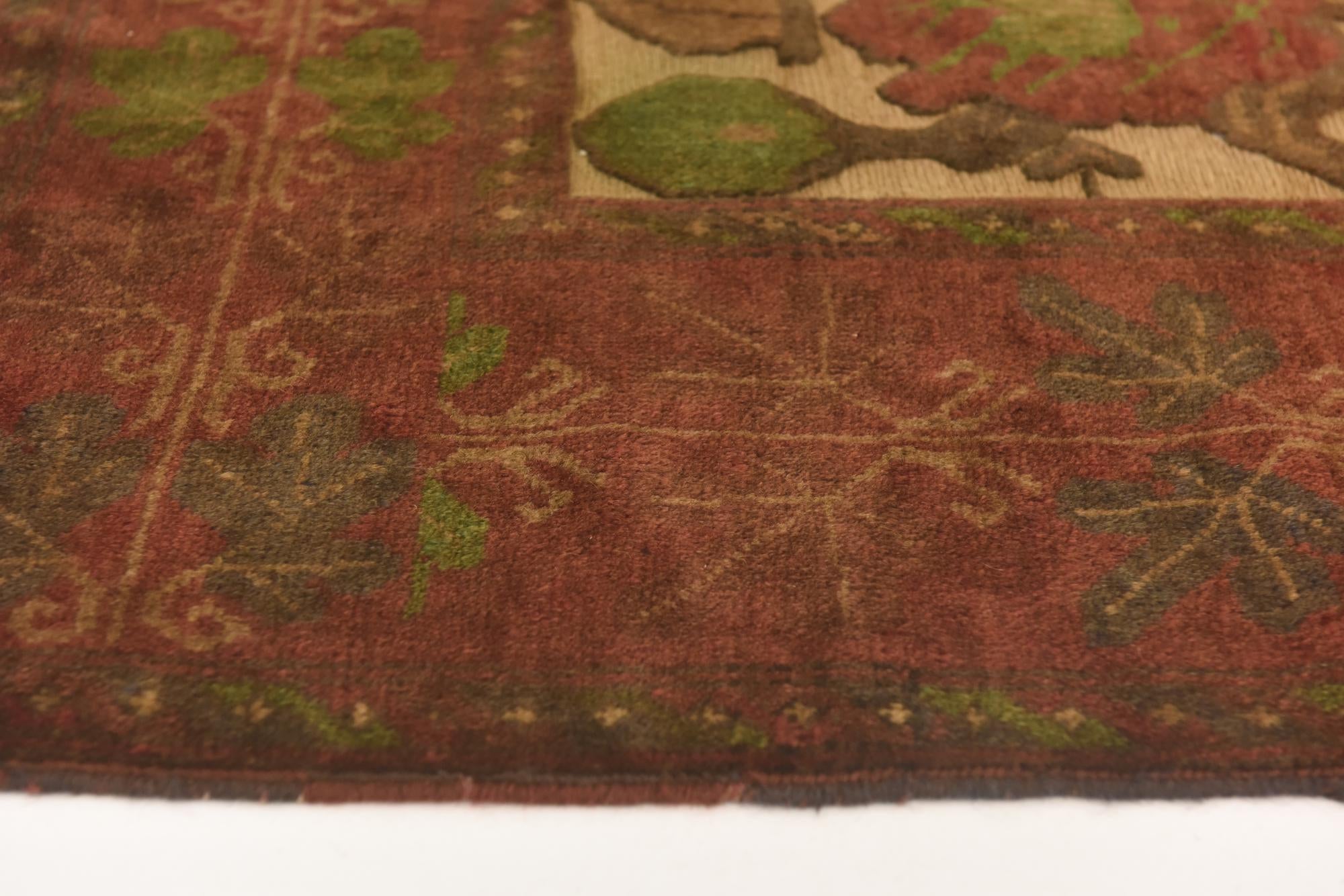 3' 11 x 5' 1 Hand Knotted Sumak Wool Rug