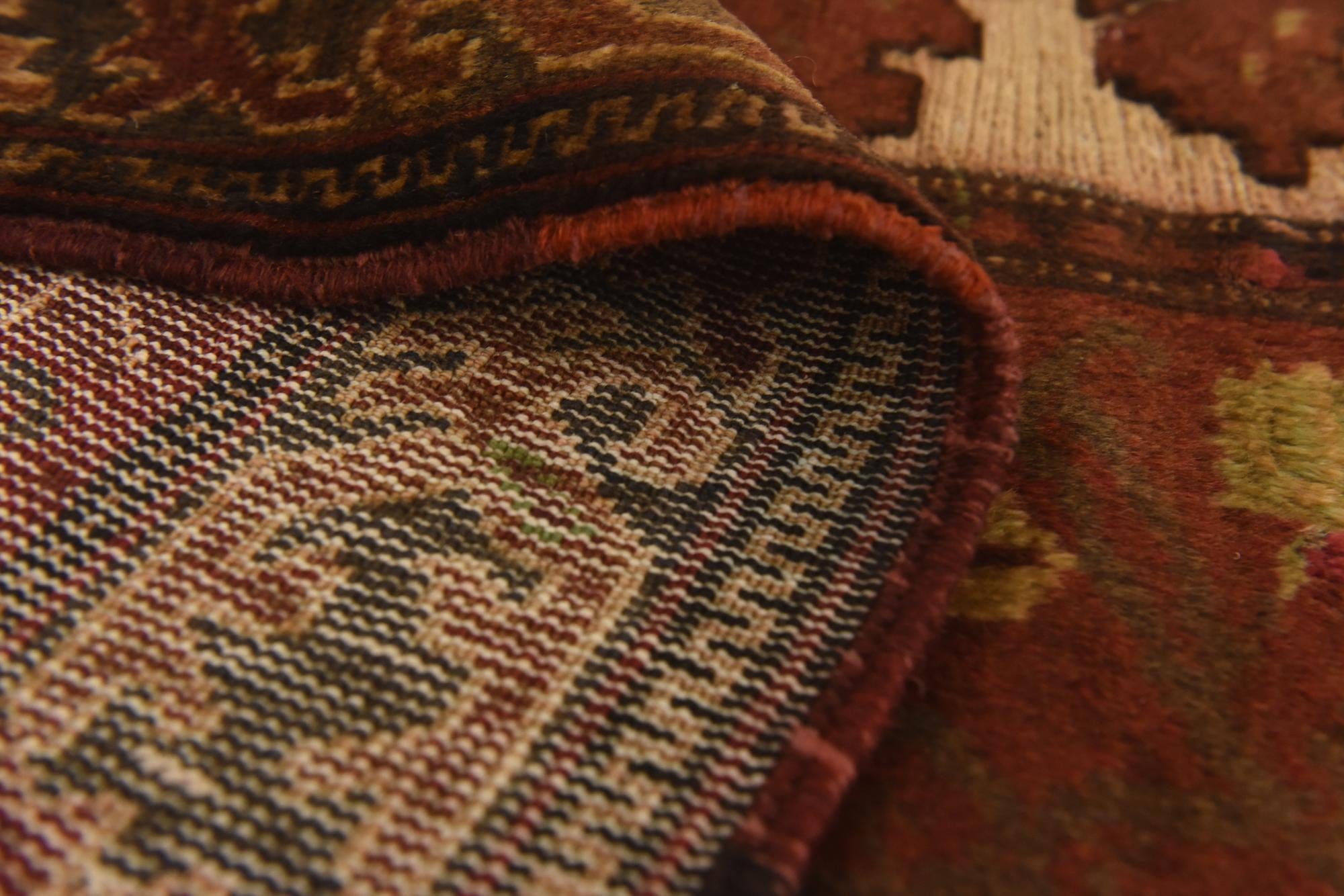 4' x 5' 9 Hand Knotted Sumak Wool Rug