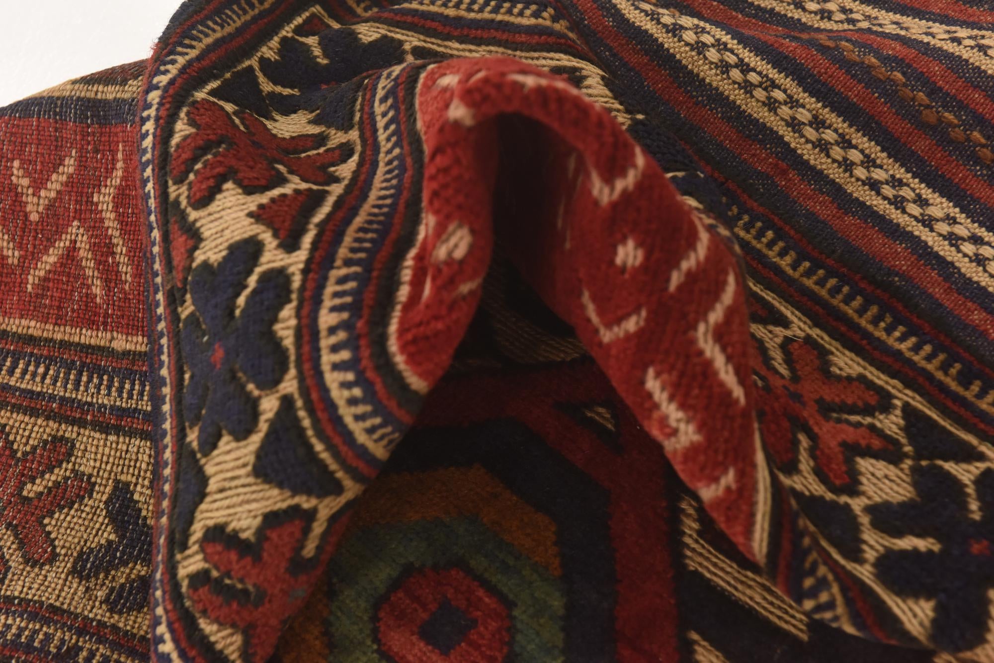 4' 2 x 6' 3 Hand Knotted Sumak Wool Rug